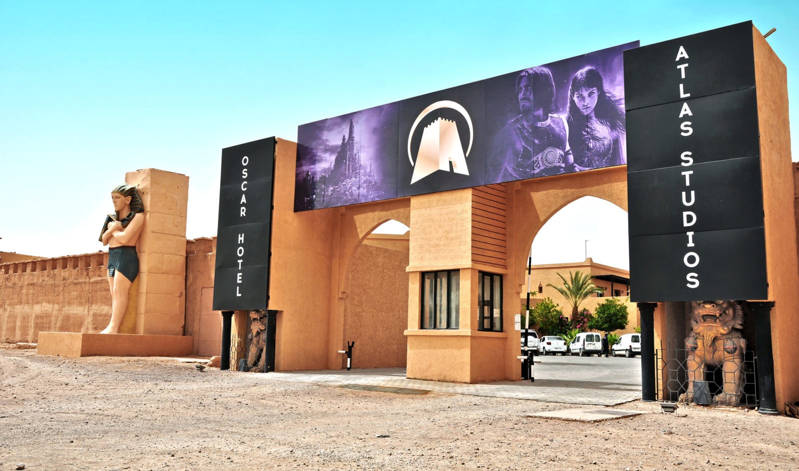 Atlas Studios Morocco Ouarzazate tourists big screen cinema history film sets desert