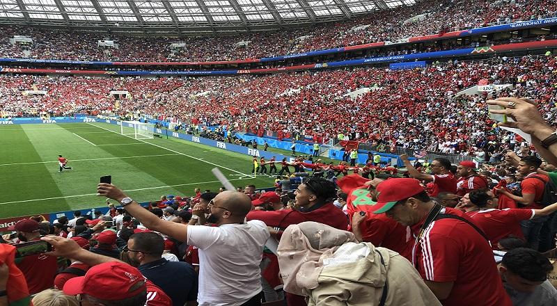 Moroccan fans celebrating the Atlas Lions at the 2026 World Cup