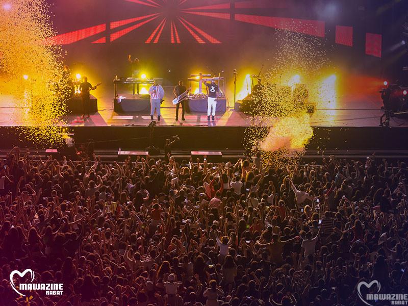OLM Souissi Mawazine big festival energy lights screens bass crowd international arena Rabat