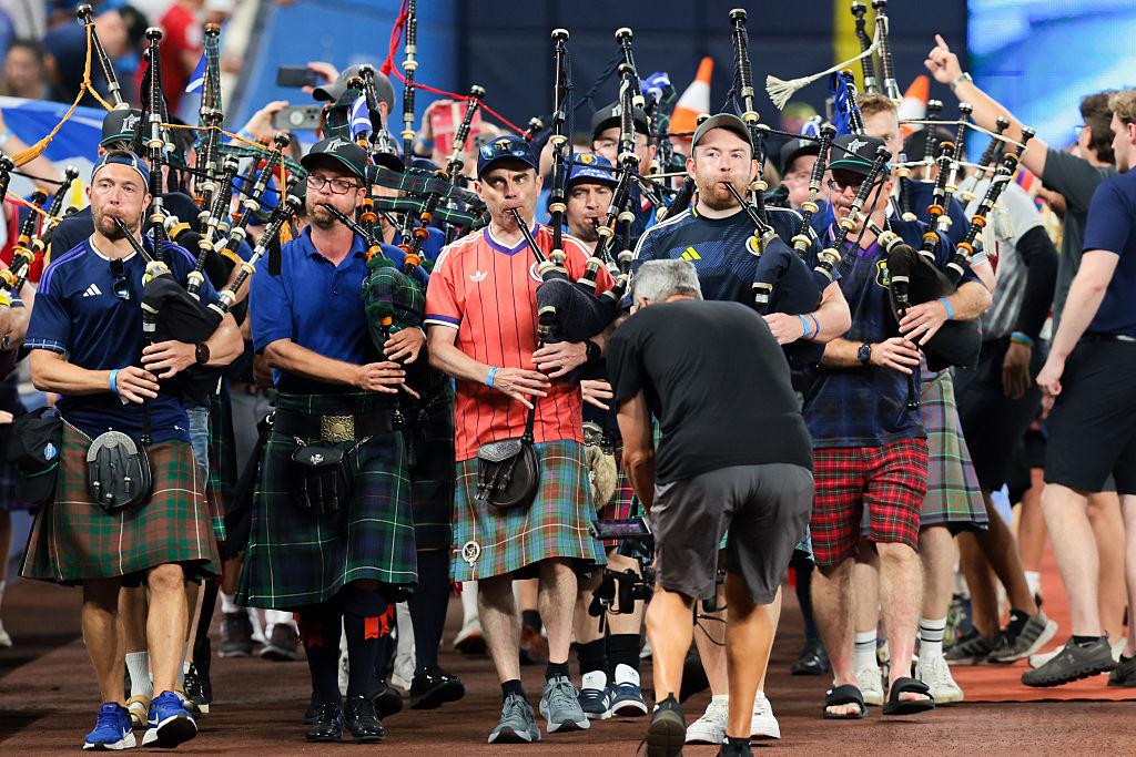 Scotland fans taking over a baseball stadium in a pure World Cup culture moment in Miami