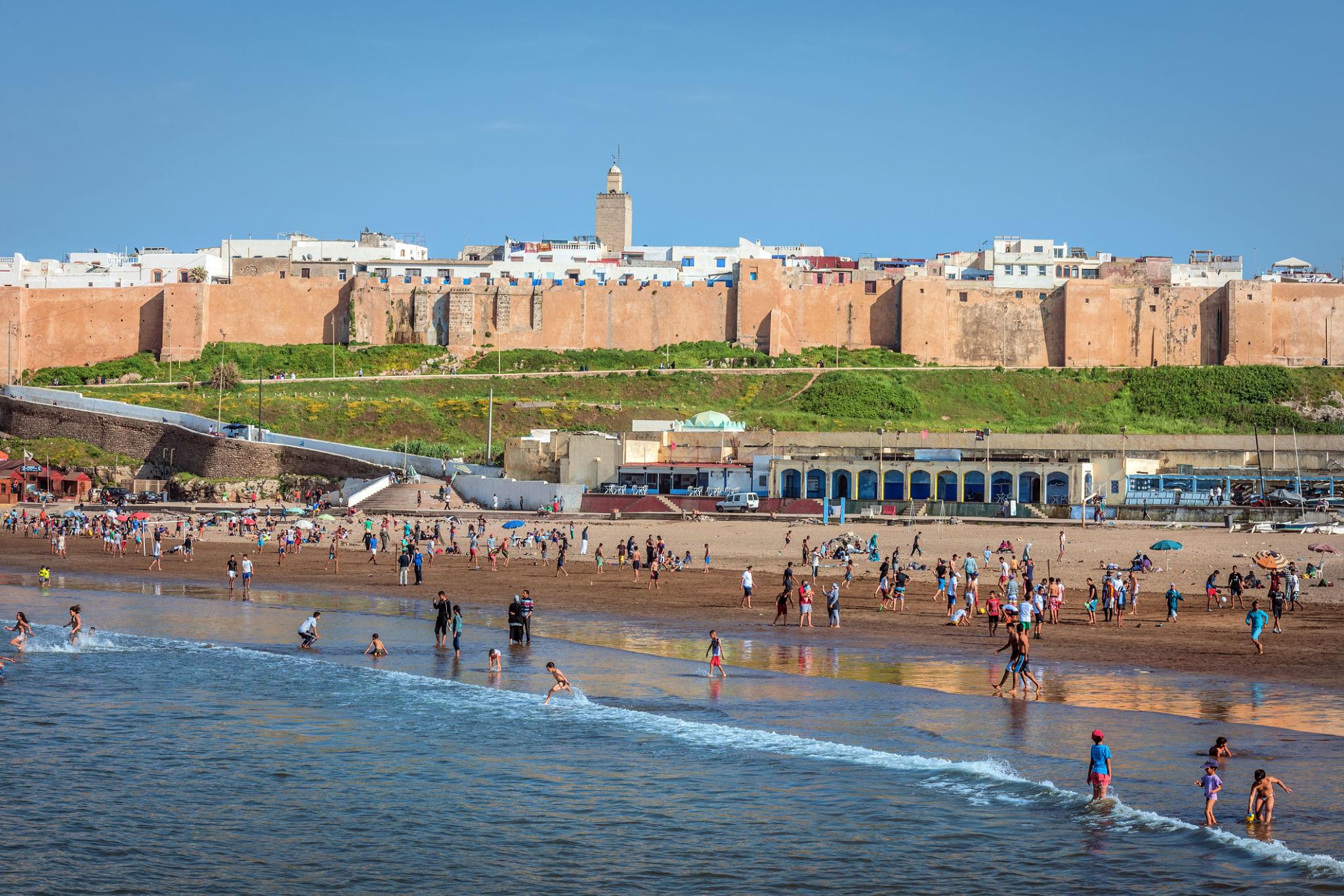 Rabat coastal air Atlantic ocean family lifestyle calm beach walk Morocco capital living