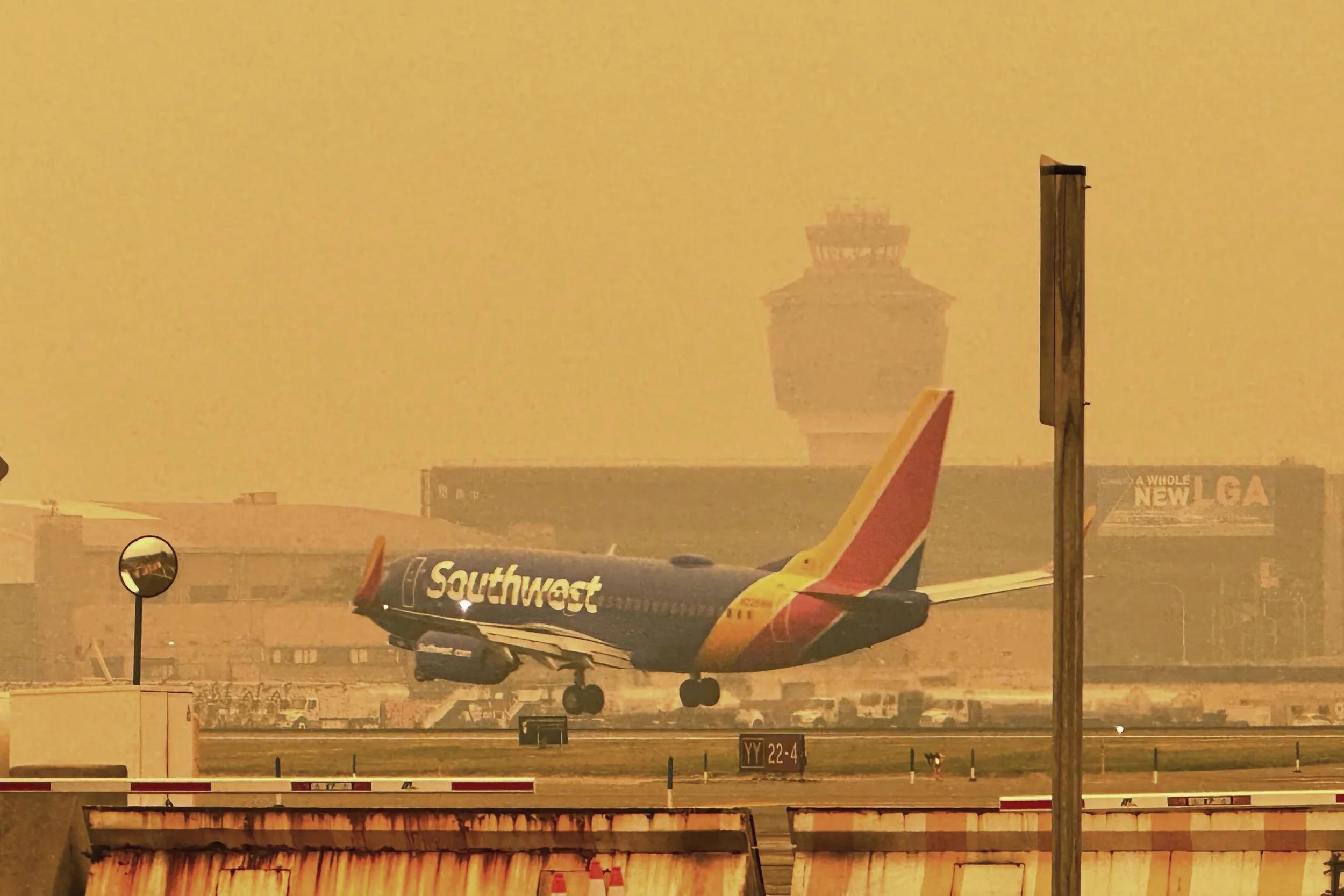 Airport operations and passenger journeys affected by wildfire smoke, haze and visibility concerns