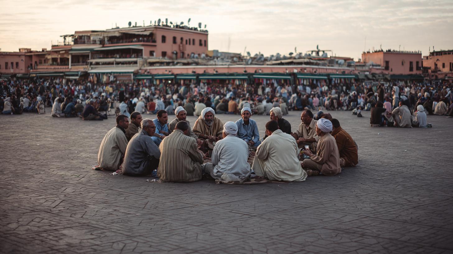 Traditional Moroccan oral storytelling as entertainment before cinema and digital platforms