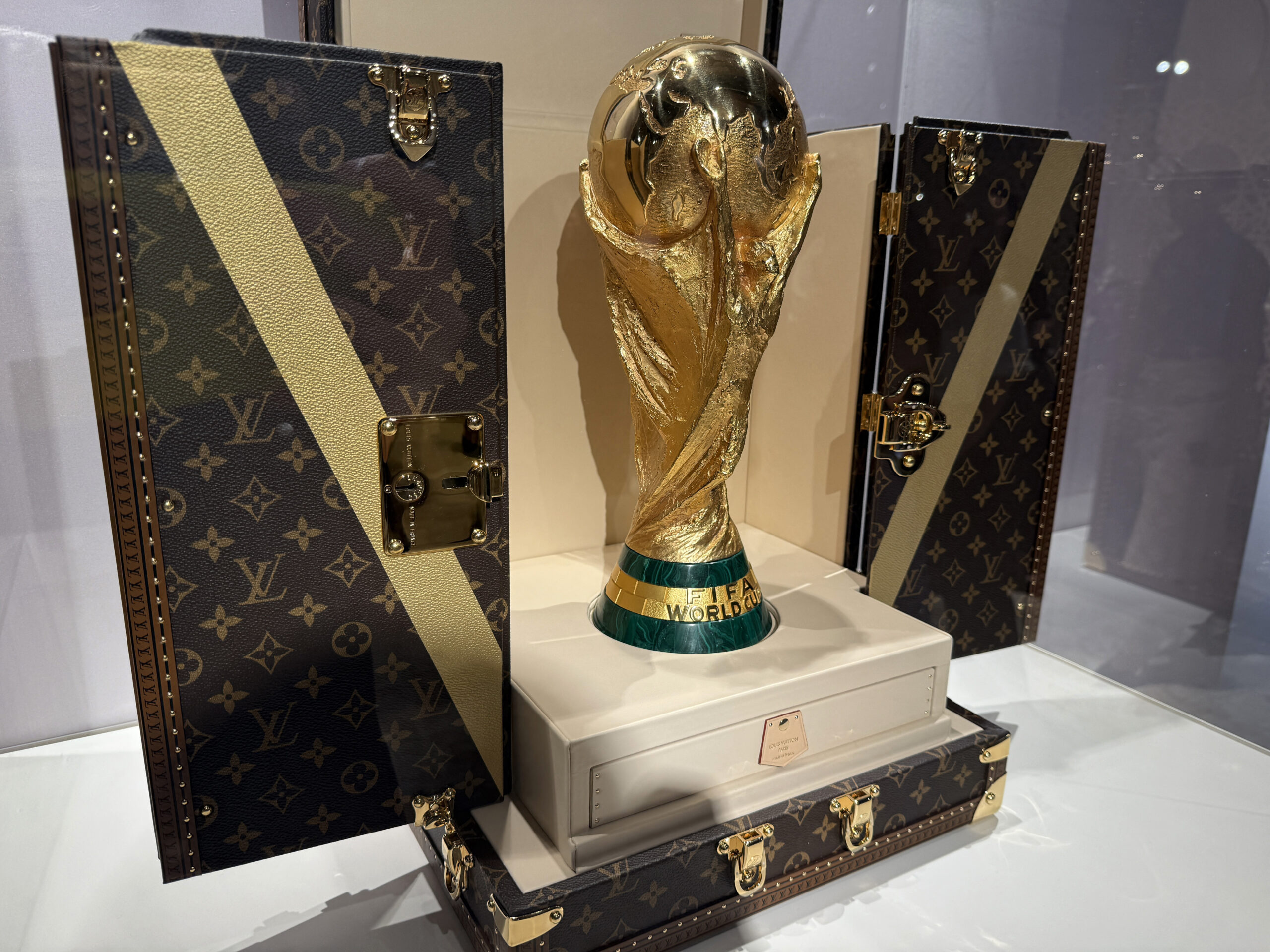 Louis Vuitton turning the World Cup trophy walk into a carefully staged fashion ritual