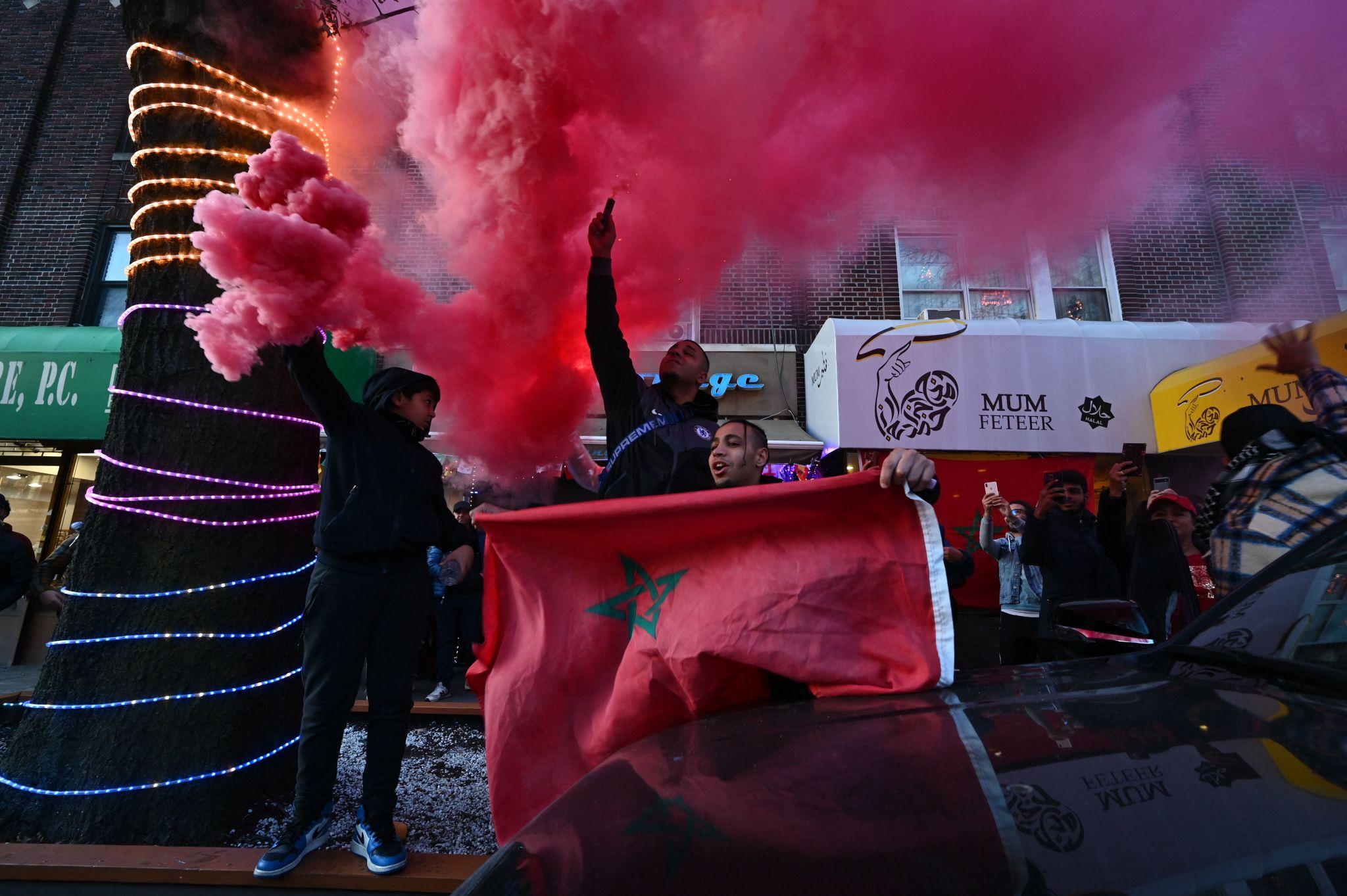 Moroccan colours meet American fireworks Houston July 4 World Cup red green flag photo cultural crossover