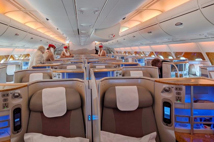 Full premium cabins showing strong high-value demand for Gulf airlines despite regional tensions