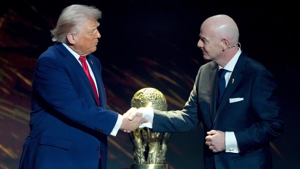 The World Cup trophy presentation becoming a politically valuable global image