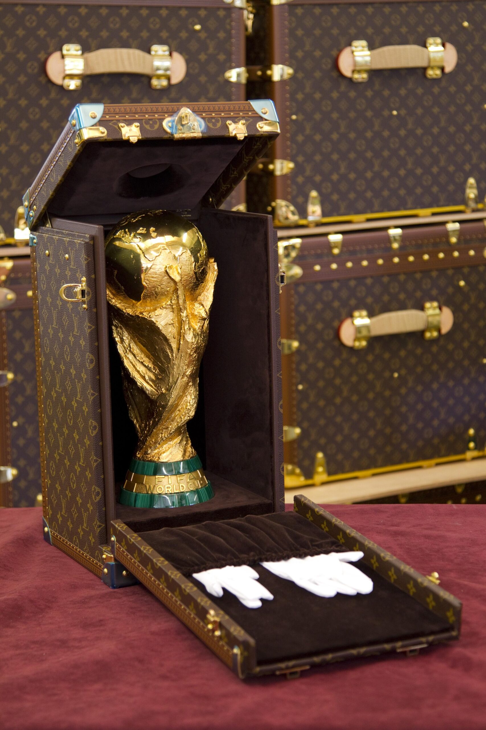 The World Cup trophy presented as football’s most exclusive and emotionally valuable object