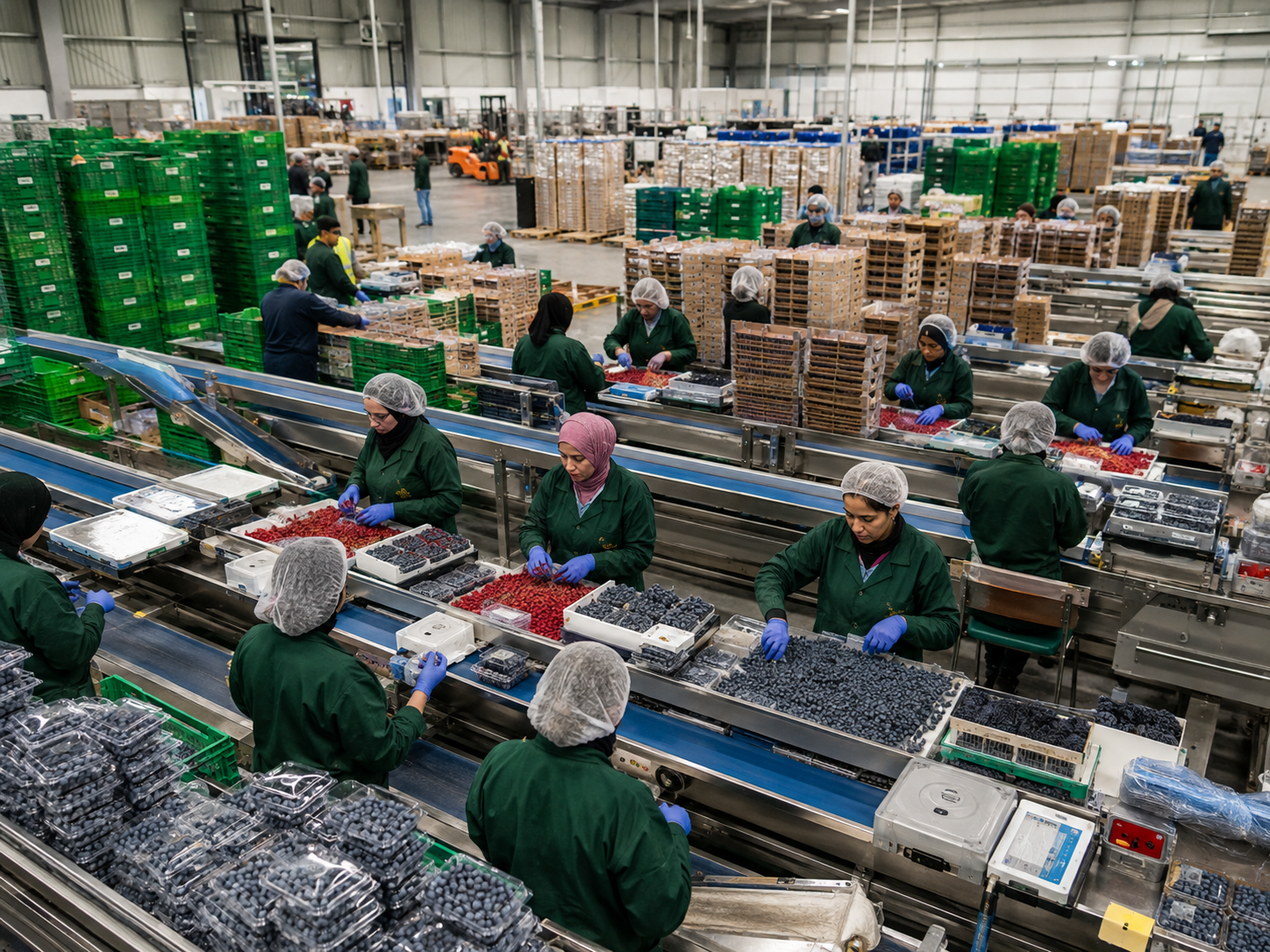A 200-hectare berry farm supporting packaging, cold chain, logistics and agricultural services
