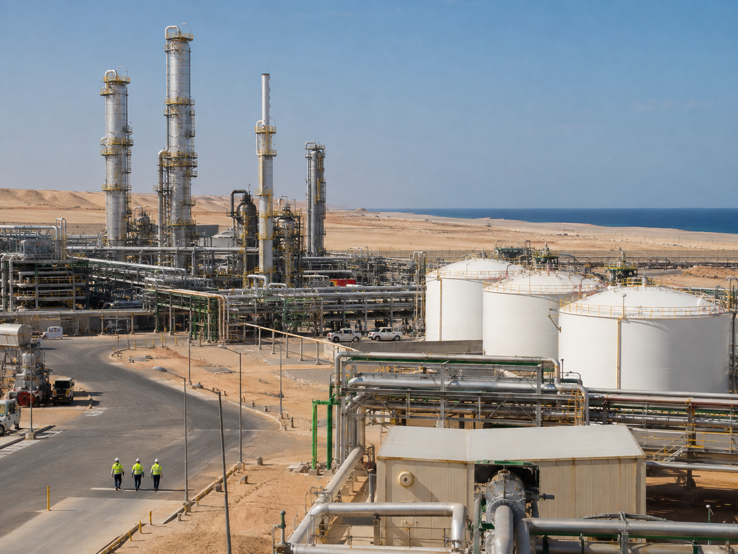 A proposed 560,000-tonne annual ammonia plant representing industrial-scale production in Laayoune