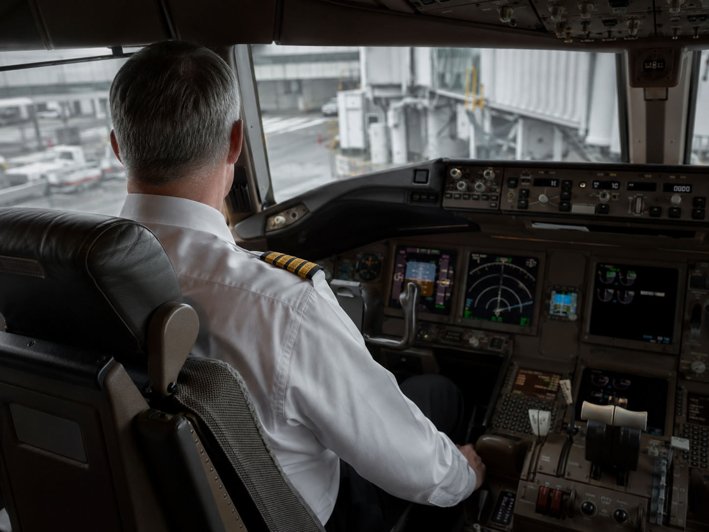 Experienced Boeing 777 captain cockpit illustration for the MH370 assessment of Zaharie Ahmad Shah