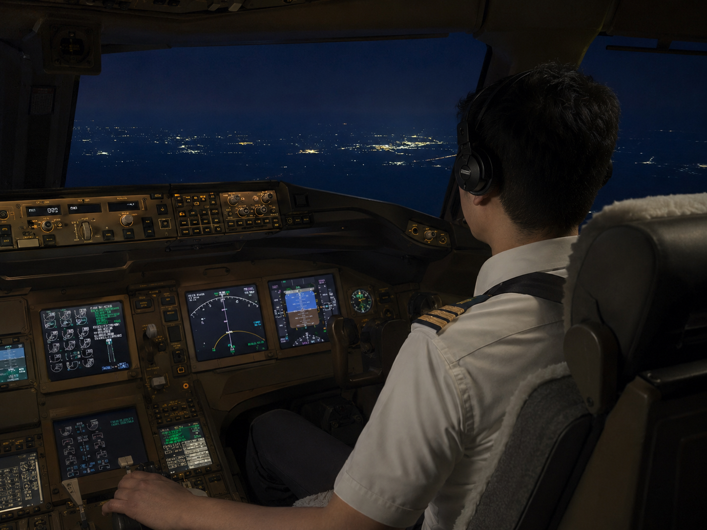 First officer cockpit illustration for the MH370 assessment of Fariq Abdul Hamid
