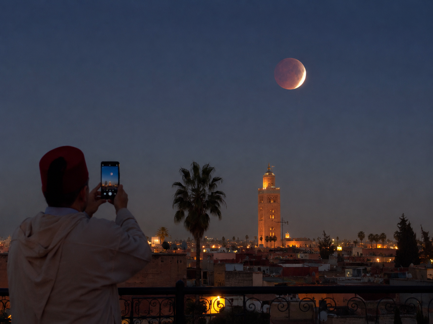 How to photograph the lunar eclipse in Morocco with a smartphone