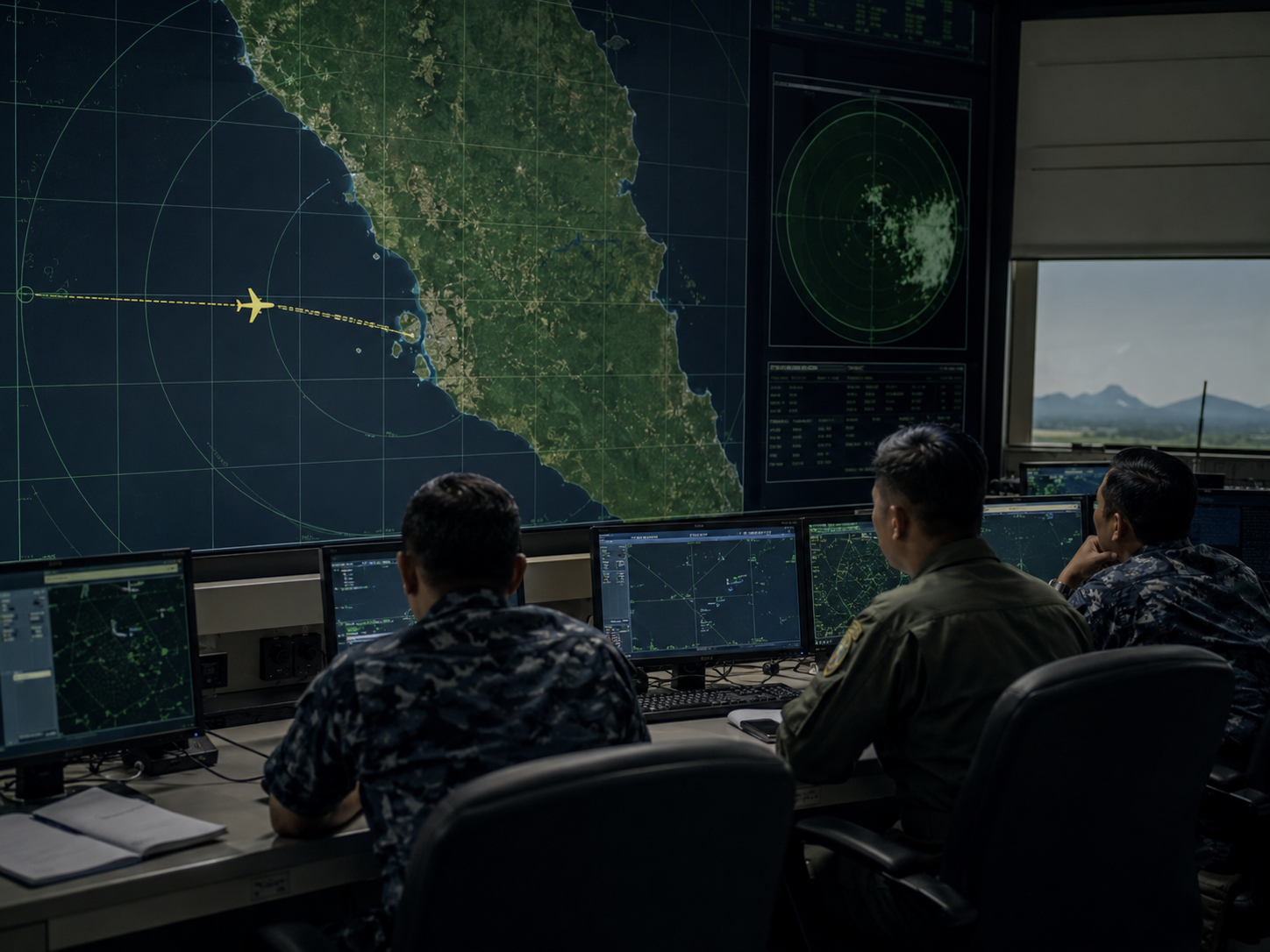 Inmarsat satellite communications handshakes that continued after MH370 disappeared from conventional radar