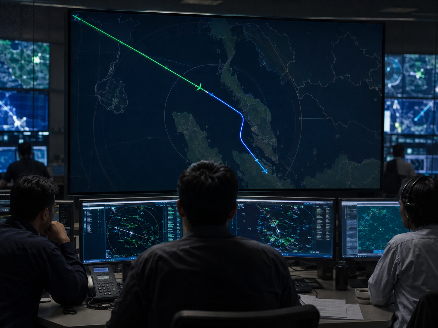 MH370 reconstructed turnback toward Malaysia after disappearing from secondary radar