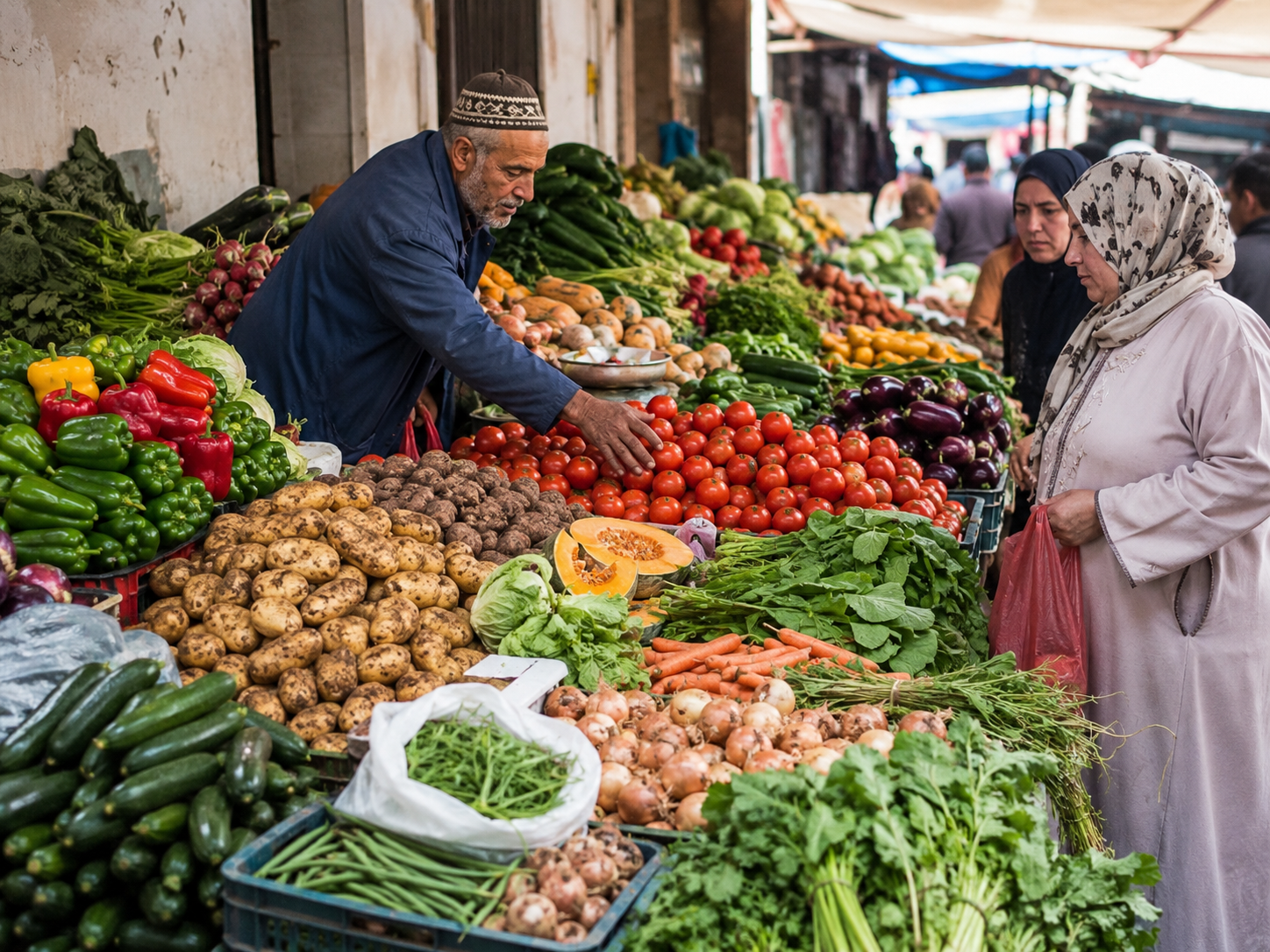 Vegetable prices recorded the largest monthly decline in Morocco in July 2026