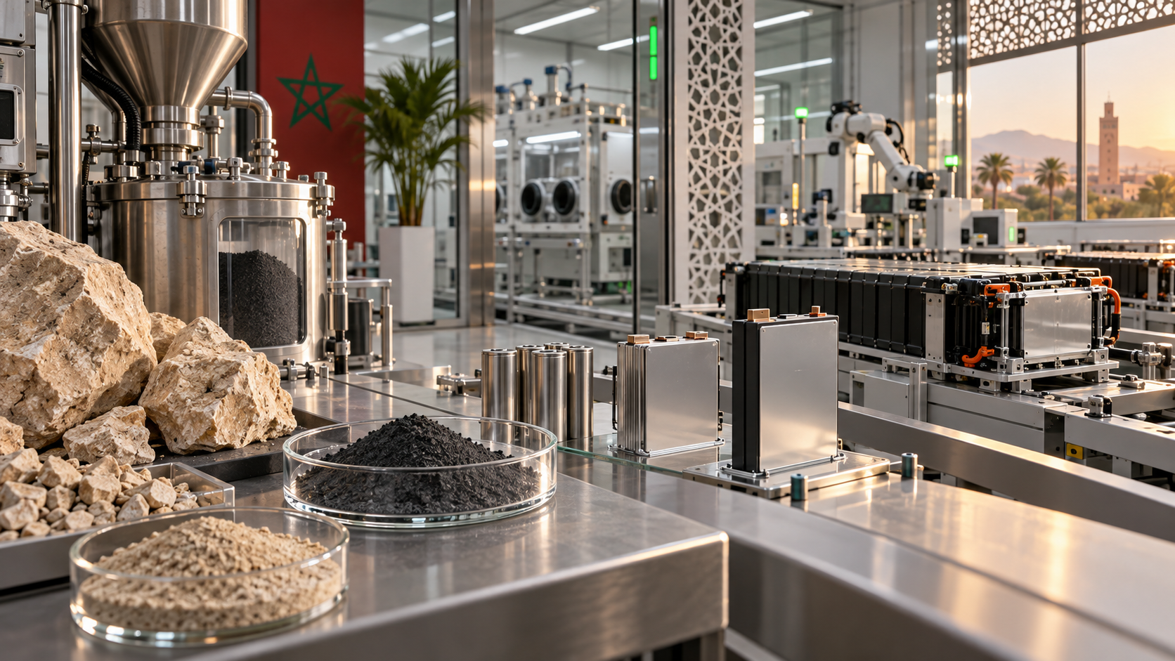 Morocco battery value chain potential through LFP materials research and industrial energy storage
