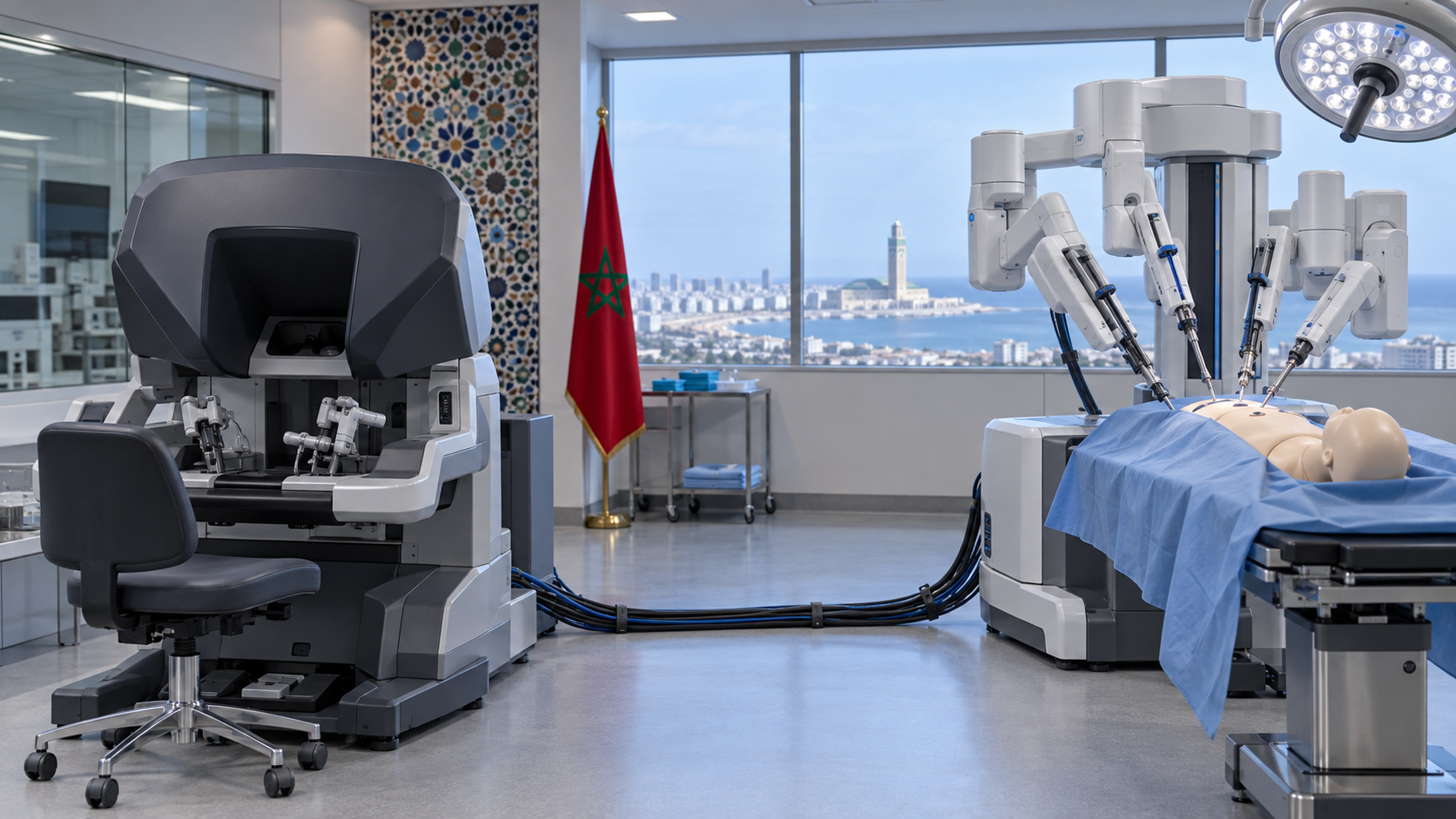 Robot-assisted surgery in Morocco with the surgeon remaining in full control of the procedure