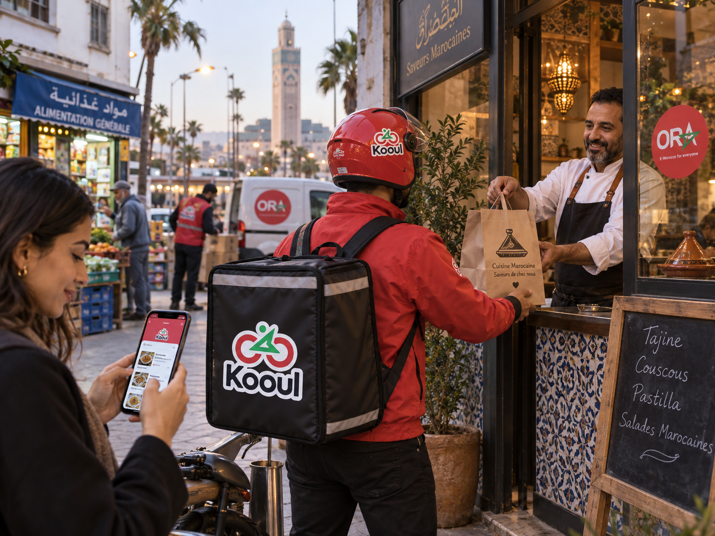 Kooul local digital ecosystem connecting Moroccan consumers restaurants couriers and technology teams