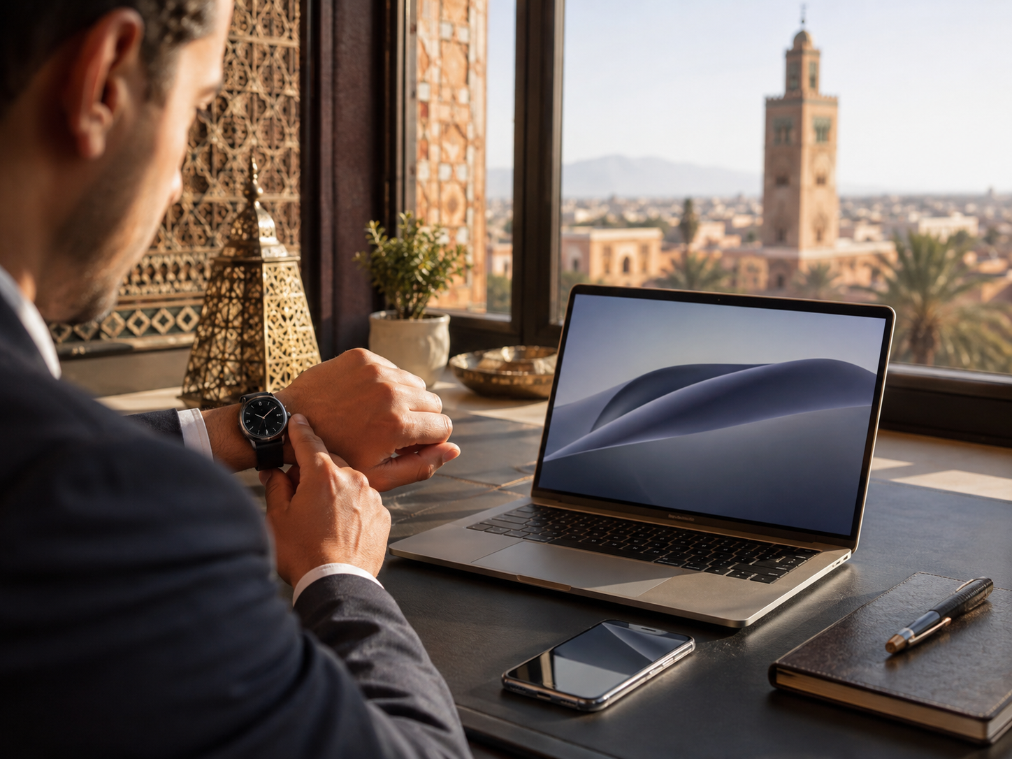 Phone clock calendar and device settings for Morocco's return to GMT in September 2026